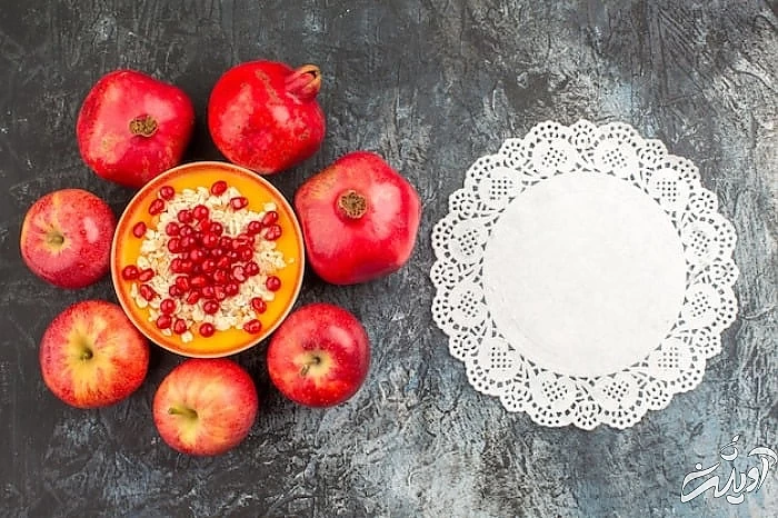 غذای شب یلدا با انار سوپ انار